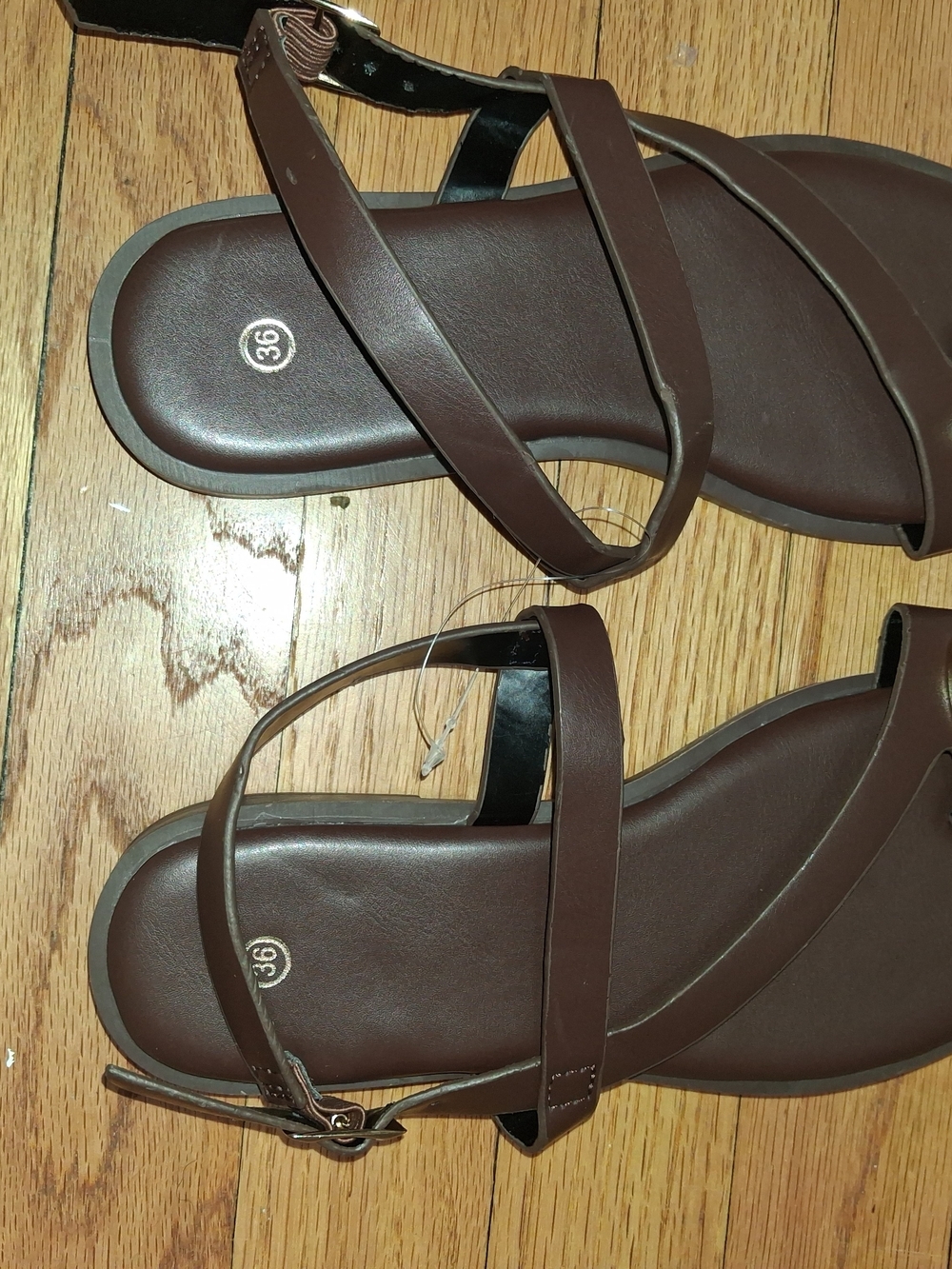 Women's Brown Strappy Flat Sandals - Comfortable Everyday Loafers
